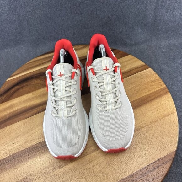 G/FORE GFORE MG4+ Knit Mesh Golf Shoe Sneaker Ladies 6.5 Khaki Tan Red GLF000010 - Picture 4 of 11